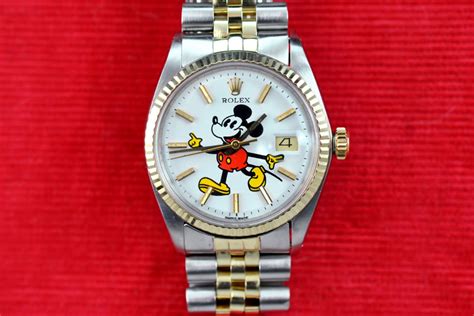 VINTAGE ROLEX 1601 MICKEY MOUSE DIAL WATCH 